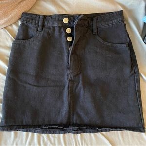 black jean skirt!